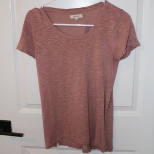 Madewell | Anthem Crew Neck Tee in Dark Pink